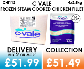 C Vale steam cooked halal chicken breast fillets