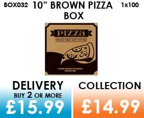 10 brown pizza box