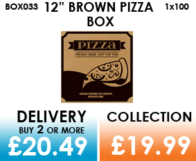 12 brown pizza box