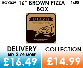 16 brown pizza box