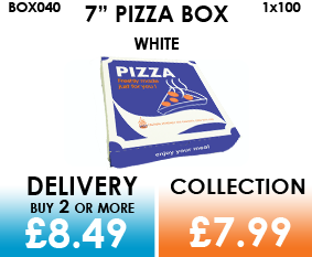 7 white pizza box